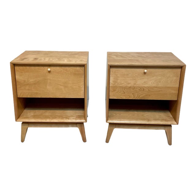 1950s Heywood Wakfield Encore Night Stands, Pair, Mid-Century For Sale