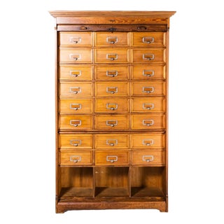 Vintage Tambour Front Drawer Cabinet from Stolzenberg, 1940s For Sale