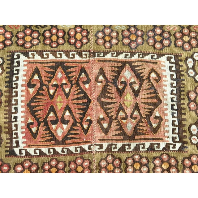 1930s Vintage Oversized Turkish Kilim Rug - 65" X 140" For Sale - Image 5 of 11