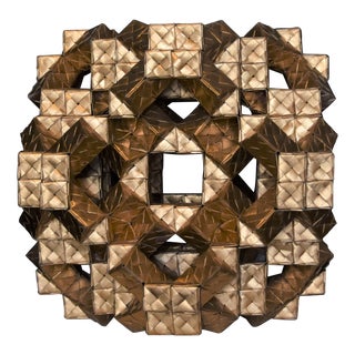 Vance Houston Origami Twisted Symmetry Cubic Sphere Sculpture VanceHoustonArt For Sale