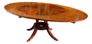 Jonathan Charles Buckingham Mahogany & Satinwood Oval Dining Table