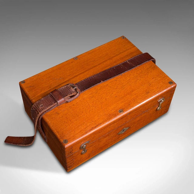 This is a vintage surveyor's level. An English, brass scientific instrument with enamelled finish, dating to the mid 20th...