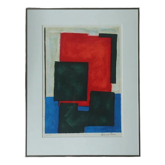 Osmund Hansen, Composition, 1980s, Color Lithograph, Framed For Sale