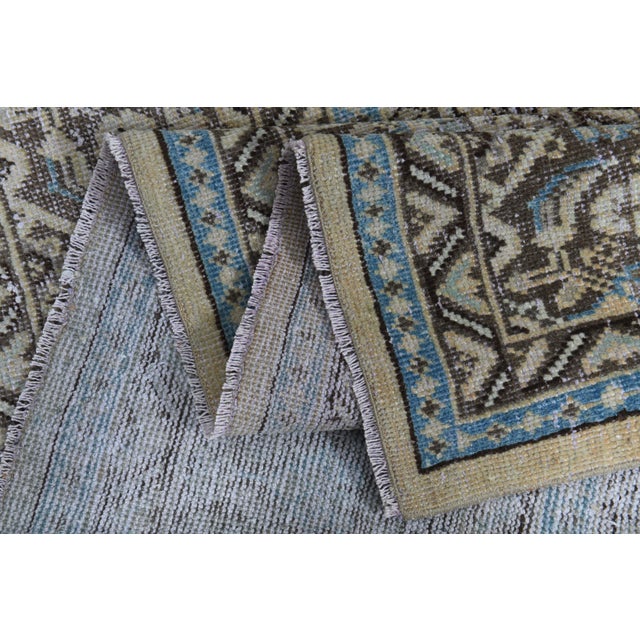1970s Vintage Persian Handmade Wool Cotton Brown Area Rug For Sale - Image 4 of 11