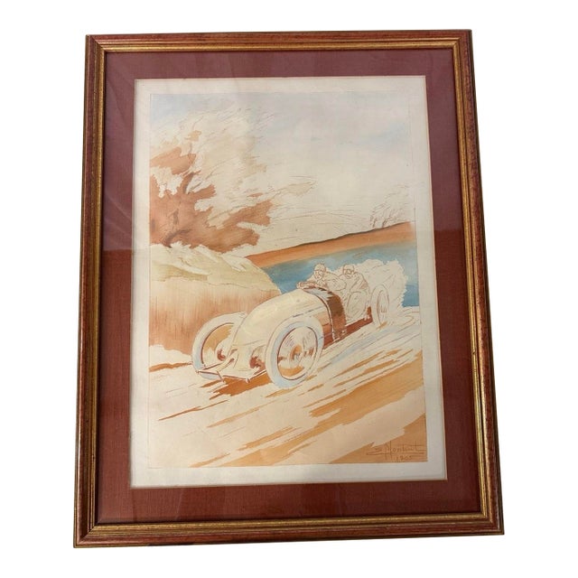 1905 Ernest Montaut Hand Colored Pochoir Lithograph For Sale