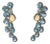 Pair of Blue Topaz Diamond and Opal Dangle Earrings For Sale