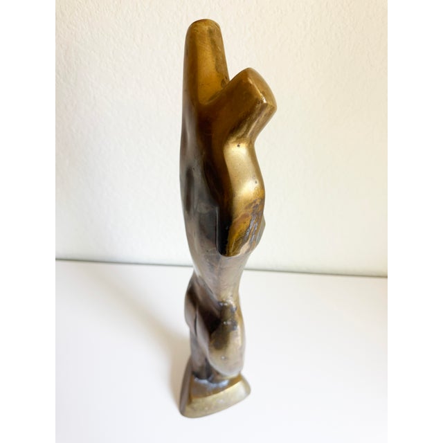 1970s Brass Nude Sculpture by Artist Emiel De Block For Sale In Sacramento - Image 6 of 12