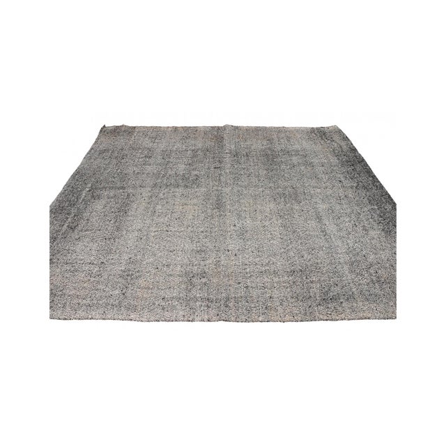 Gray Vintage Turkish Modern Kilim - 6`7″ X 7`10″ For Sale - Image 4 of 6