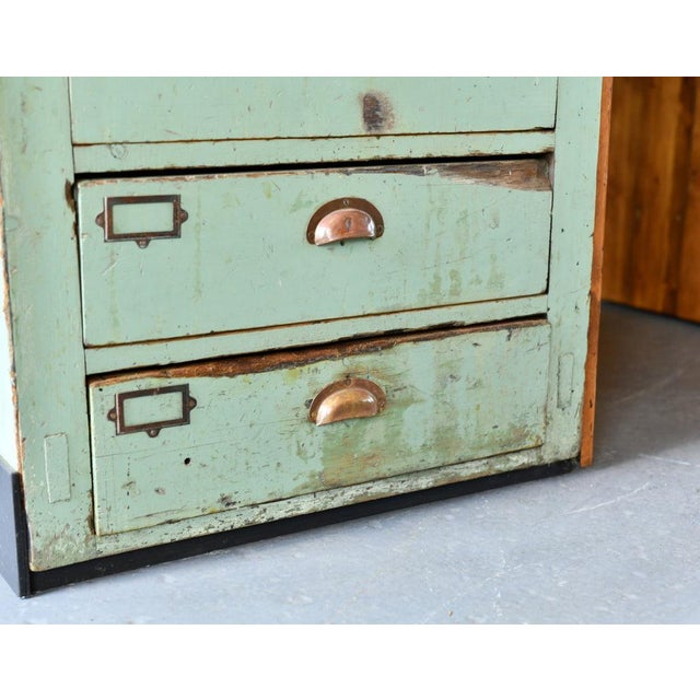 Antique Train Works Bench, 1890s For Sale - Image 4 of 13