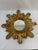 Mid-Century Modern Mid 20th Century Large 18" Bright Gold Italian Giltwood Sunburst Wall Mirror For Sale - Image 3 of 15
