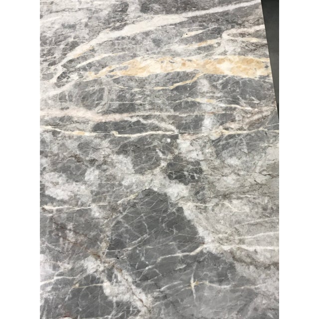 Metal 1980s Modern Brueton Rectangular Marble "Anello" Table For Sale - Image 7 of 11