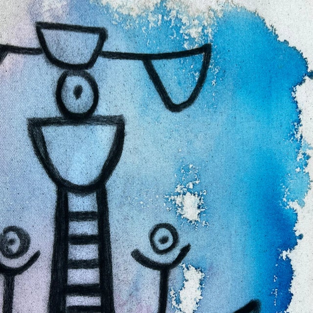 Late 20th Century Framed Abstract Art on Canvas For Sale In Austin - Image 6 of 10