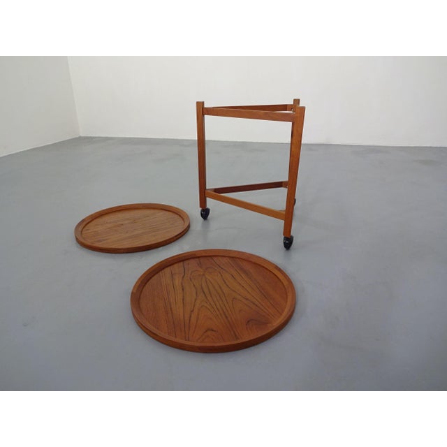 Brown Vintage Teak Serving Trolley from Sika Møbler, Denmark, 1960s For Sale - Image 8 of 16