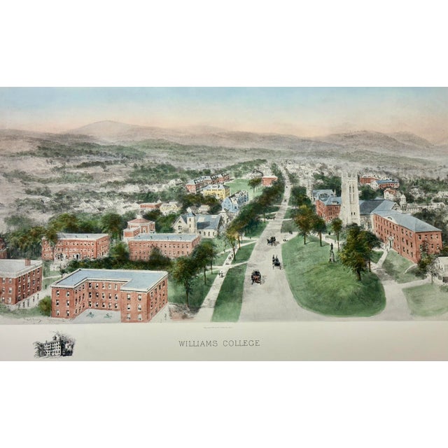 Williams College, After Richard Rummell, c.1913 — Hand-Colored Print Wove Paper, Large For Sale - Image 4 of 4