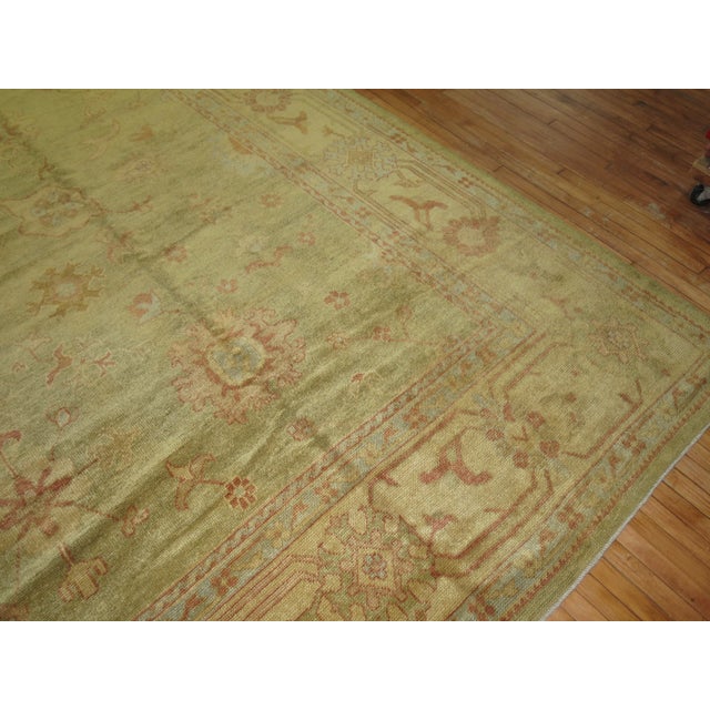 Turkish Late 20th Century Oversize Turkish Oushak Rug - 12'5" x 16'6" For Sale - Image 3 of 11