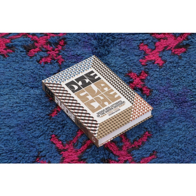 Blue Vintage Moroccan Berber Wool Rug With Folk Designs by Rug & Kilim, 1950-1959 For Sale - Image 8 of 8