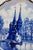 Antique Dutch Delft Hand Painted Blue & White Plate Oostpoort Water Cityscape 6" For Sale - Image 4 of 8