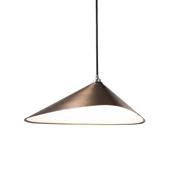 Mid-Century Modern Emily I Pendant Light in Dark Bronze Semi-Matte by Daniel Becker for Moss Objects For Sale - Image 3 of 3