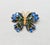 Mid-Century Modern Vintage 1950s Signed Napier Faux-Sapphire & Emerald Butterfly Brooch For Sale - Image 3 of 9