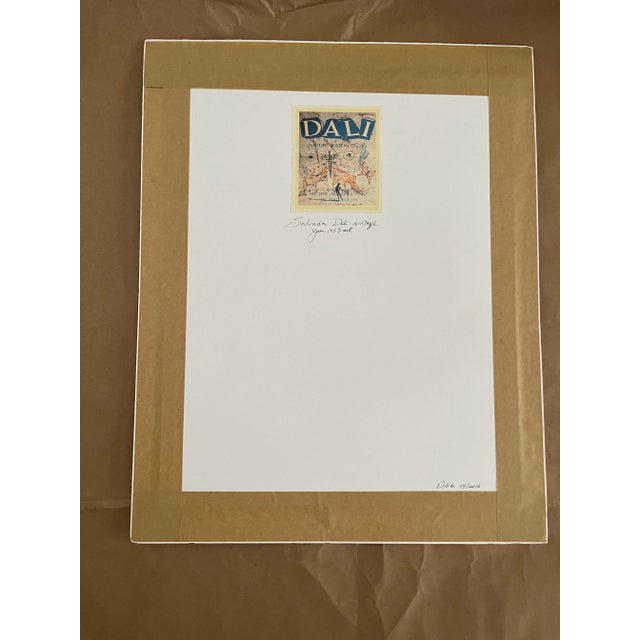 1950s 1956 After Dali, Turtle and Jewels First Edition Period Lithograph From Mrs. Albert D. Lasker Collection For Sale - Image 5 of 6