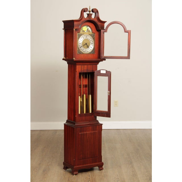 1970s Daneker 'The Senator' Mahogany Case Grandfather Clock Chairish