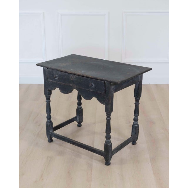 18th Century English 18th Century Painted Oak Side Table For Sale - Image 5 of 10