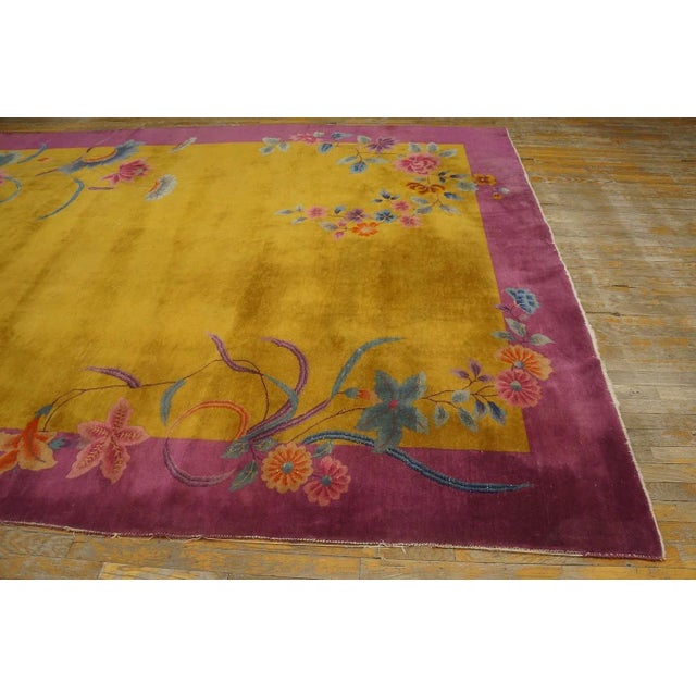 Textile 1920s Chinese Art Deco Carpet ( 8' 10'' x 11' 4'' -270 x 345 cm ) For Sale - Image 7 of 12