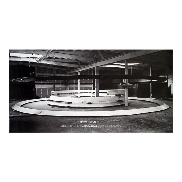 1978 Bruce Nauman 'Installation at Leo Castelli's' Photography Black & White,Brown Usa Offset Lithograph For Sale