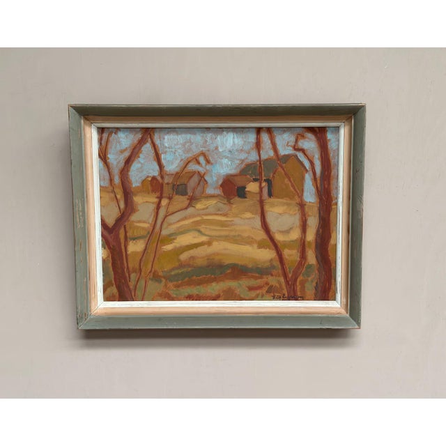 Autumn Landscape, 1950s, Oil Painting on Panel, Framed For Sale - Image 9 of 17