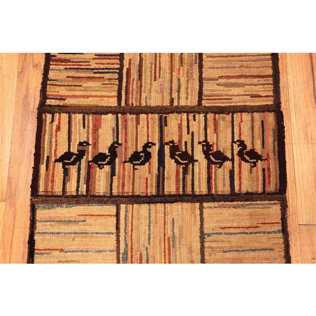 Nazmiyal Collection Antique American Hooked Runner Rug For Sale In New York - Image 6 of 10