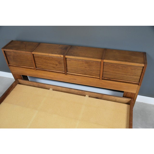 Barzilay Walnut King Platform Bed by Barzilay For Sale - Image 4 of 12