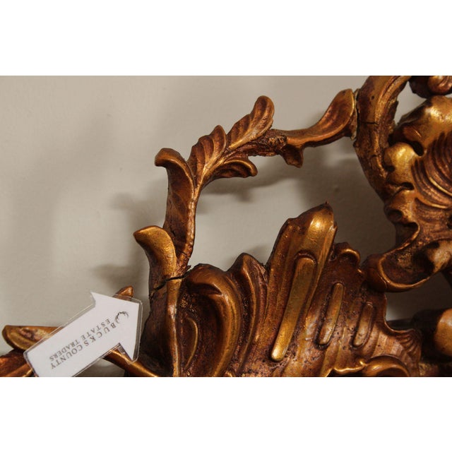 Mid 20th Century Large Ornately Gilt Carved Wall Mirror For Sale - Image 16 of 18