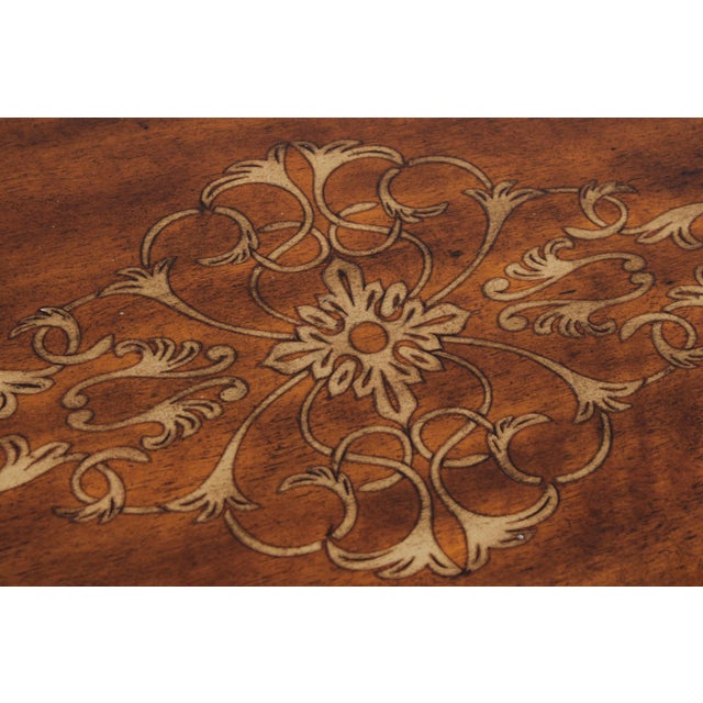 Theodore Alexander 4 Drawer 2 Door Mahogany Demilune Cabinet For Sale - Image 11 of 18
