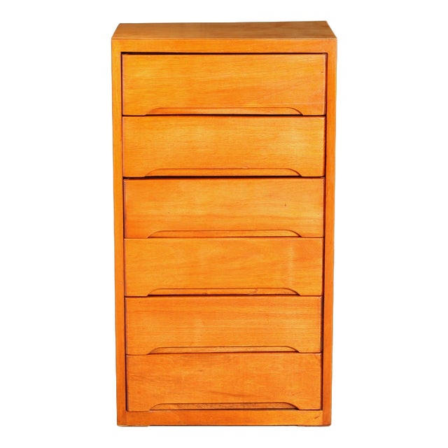 Mid-Century Birch Chest of 6 Drawers, 1960s For Sale