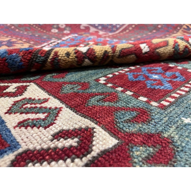 Figurative Fine Antique Sevan Kazak Rug 5’5” X 7’9” For Sale - Image 3 of 9