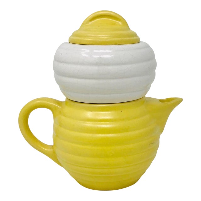 Mid Century Modern Stacking Beehive Pottery Teapot Chairish