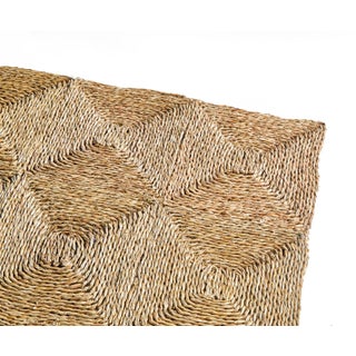 Rush House for Chairish Original Seagrass 9' x 12' Rug with Set of 12 Individual Squares and Sewing Kit