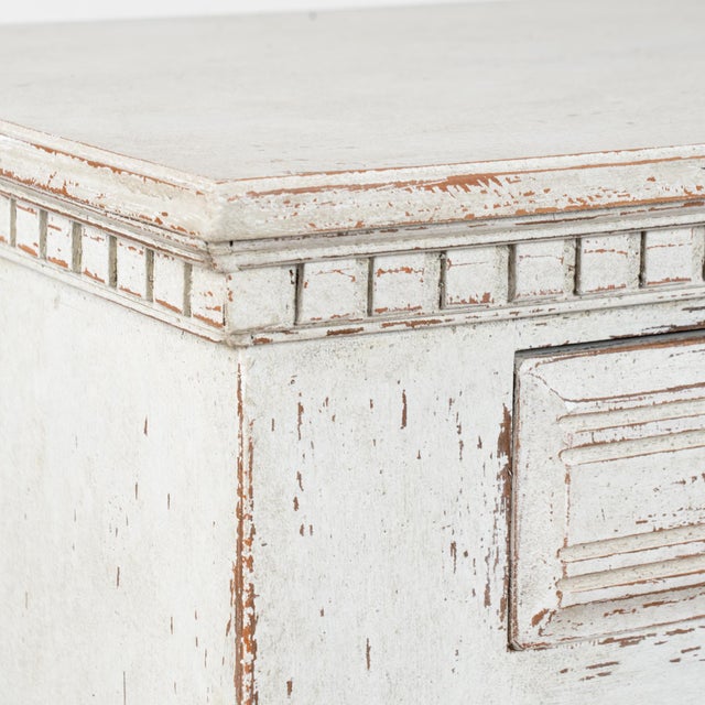 White 20th Century Swedish White Painted Oak Sideboard Buffet For Sale - Image 8 of 15