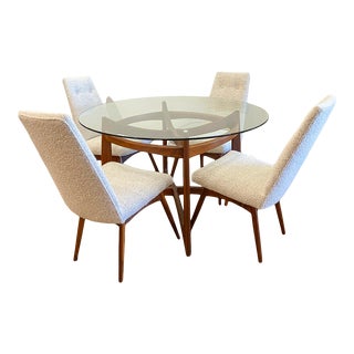 Adrian Pearsall "Compass" Table & 4 Dining Chairs For Sale