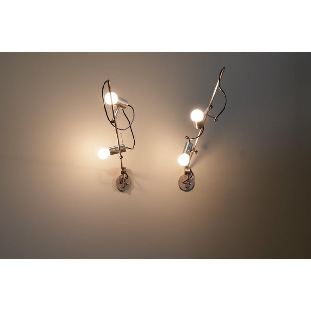 Model 1144 Wall Lamps by Tito Agnoli for O-Luce, 1950s, Set of 2 For Sale - Image 12 of 15