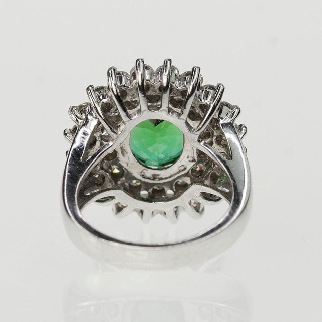 Late 20th Century Green Tourmaline Ring, Size 5 For Sale - Image 4 of 4