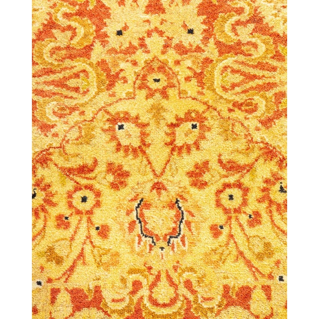 Traditional Mogul, One-of-a-Kind Hand-Knotted Area Rug - Orange, 6' 3" x 9' 5" For Sale - Image 3 of 8