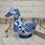 1980s La Dolce Vita by Jade Designs Blue Scroll Collection Blue & White Chinoiserie Porcelain Duck For Sale In Orlando - Image 6 of 12