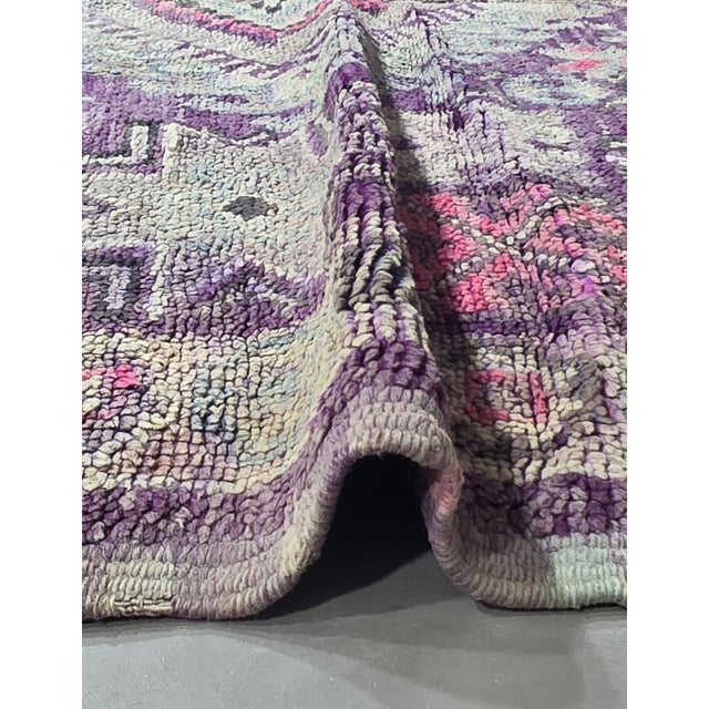 Textile 1980s Lavender Moroccan Wool Rug - For Sale - Image 7 of 8