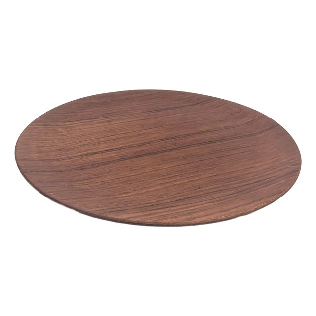Mid 20th Century Bentwood Teak Lazy Susan Cake Platter Tray For Sale