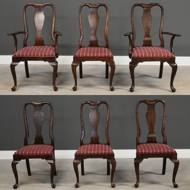 Mid-Century Modern Cherry Dining Chairs by Ethan Allen - Set of 6 For Sale - Image 3 of 11