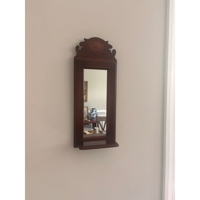 1980s Federal Style Mirror With Shelf For Sale - Image 10 of 10