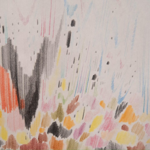 Onyx 1980s Abstract Colored Pencil on Paper Titled "Creation of the World" by Artist I. Kazanskiy For Sale - Image 8 of 12