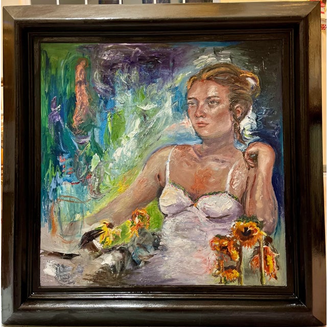 Figurative "Missing You", Large Art, Original Oil Paintings, by Van Ness For Sale - Image 3 of 7