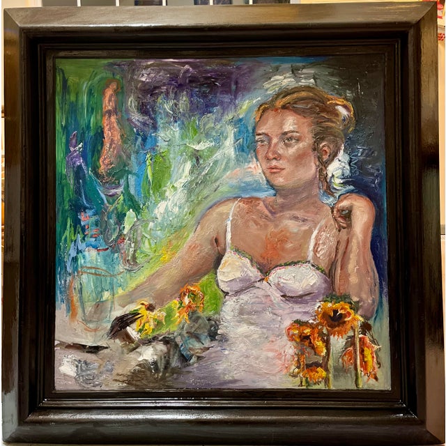Figurative Missing You, Original Oil Painting, Large, by Van Ness For Sale - Image 3 of 7